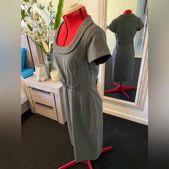 Size 12 VERONIKA MAINE grey DRESS ONLY (matching Jacket also listed) - Picture 7 of 9